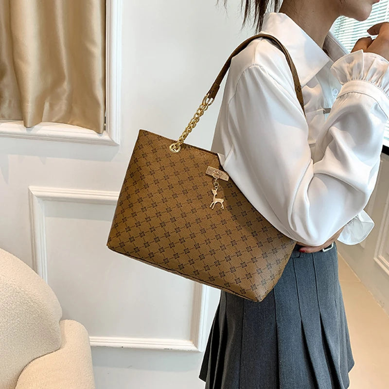 New Presbyopia Handbag Texture Soft Leather Large
