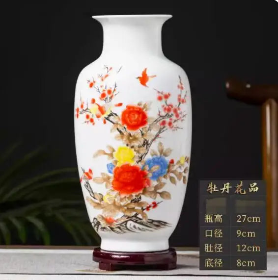 Jingdezhen Ceramic Vase Vintage Chinese Traditional Vases