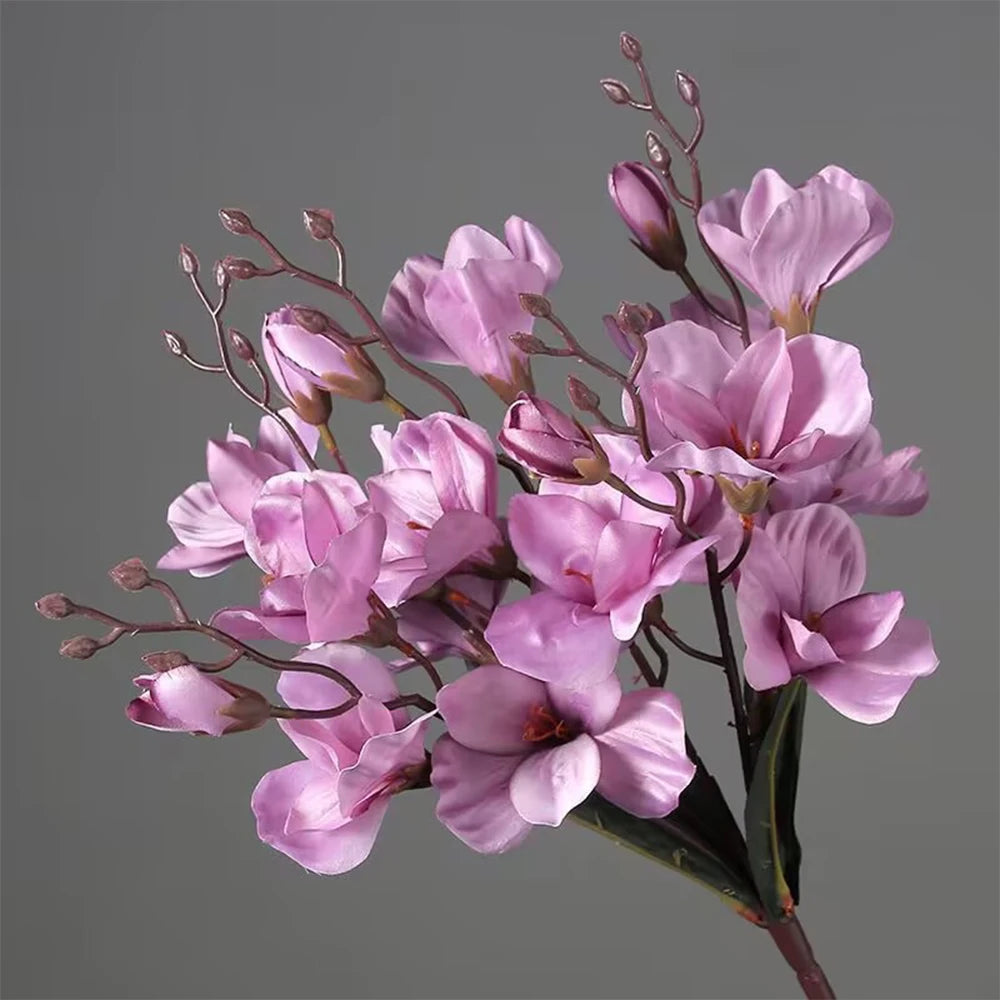 5 Branch Orchid Artificial Magnolia Plant Bouquet Flower