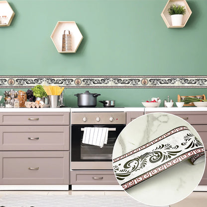 240cm Length Skirting Corner Wall Sticker Bathroom Office Glass Waist Line Home Decor Waterproof Floor Waveguide Art Wallpaper