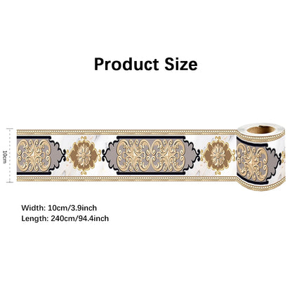 240cm Length Skirting Corner Wall Sticker Bathroom Office Glass Waist Line Home Decor Waterproof Floor Waveguide Art Wallpaper