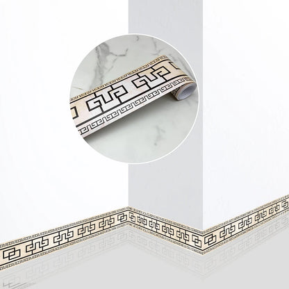 240cm Length Skirting Corner Wall Sticker Bathroom Office Glass Waist Line Home Decor Waterproof Floor Waveguide Art Wallpaper