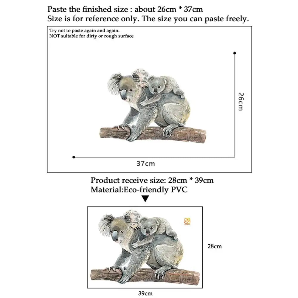 Cute Koala Bear Wall Sticker Home Wall Decoration
