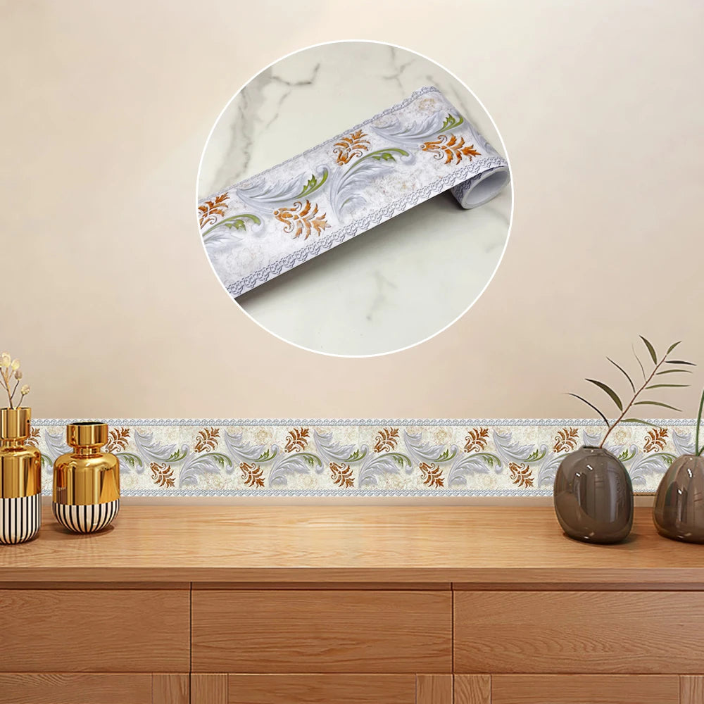 240cm Length Skirting Corner Wall Sticker Bathroom Office Glass Waist Line Home Decor Waterproof Floor Waveguide Art Wallpaper