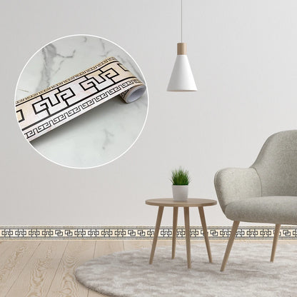 240cm Length Skirting Corner Wall Sticker Bathroom Office Glass Waist Line Home Decor Waterproof Floor Waveguide Art Wallpaper