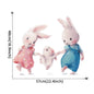Rabbit Happy Family Wall Stickers for Kids Room Children's Room Baby Nursery Room Wall Decals Home Decor Living Room Wall Art