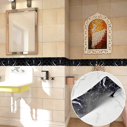 240cm Length Skirting Corner Wall Sticker Bathroom Office Glass Waist Line Home Decor Waterproof Floor Waveguide Art Wallpaper