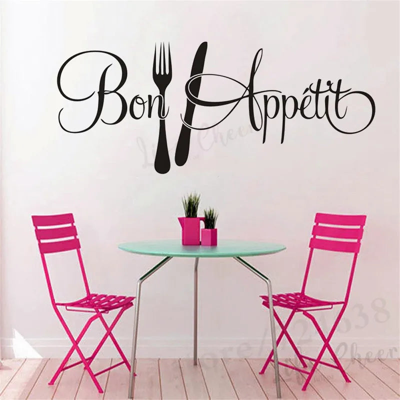 French Bon Appétit Quote Wall Decals Kitchen Decoration