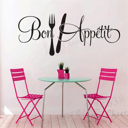 French Bon Appétit Quote Wall Decals Kitchen Decoration