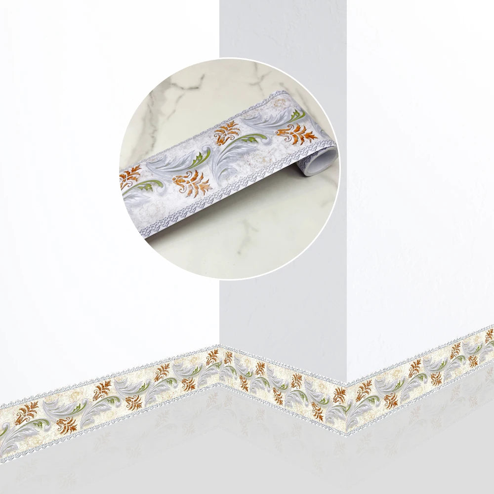 240cm Length Skirting Corner Wall Sticker Bathroom Office Glass Waist Line Home Decor Waterproof Floor Waveguide Art Wallpaper