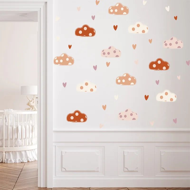 Cartoon Pink Unicorn Butterfly Wall Stickers Baby
