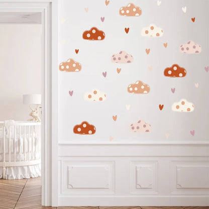 Cartoon Pink Unicorn Butterfly Wall Stickers Baby
