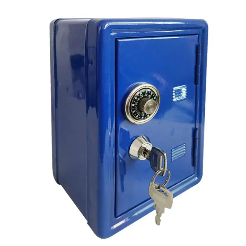 1Pc Mini Safe Box Piggy Bank Password Money Boxes Cash Coins Saving Box With Keys, Students Coin Piggy Bank Moneybox