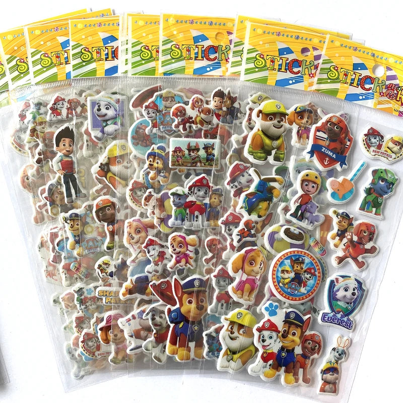 New Hot 3D PAW Children Cartoon Wall Stickers Waterproof Home Decoration Patrols For Kid's Room PVC DIY Vinyl Wallpaper Gifts