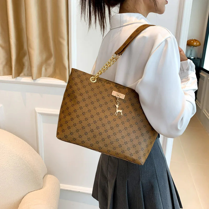 New Presbyopia Handbag Texture Soft Leather Large