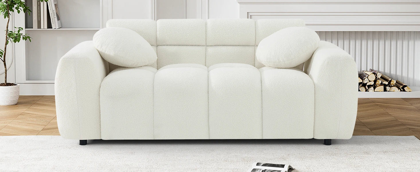 2-piece Sofa Set, Plush Cushioned Deep Seated Sofa
