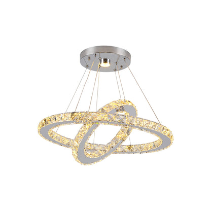 Luxury Rings Led Crystal Chandelier Mordern  Light Dining