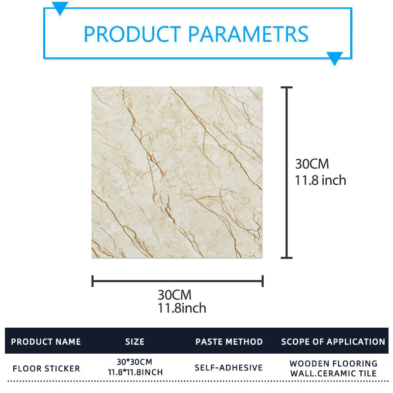 10/pcs PVC Imitation Marble Wall Self-adhesive Waterproof
