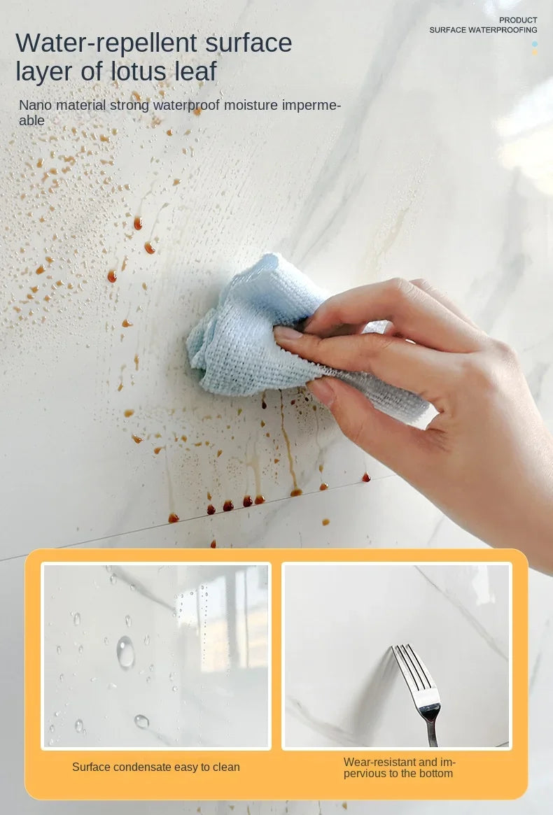 PVC Imitation Marble Stickers Self-adhesive Waterproof Bathroom l