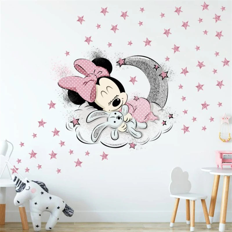 Cartoon Mickey Minnie Mouse Home Wall Stickers