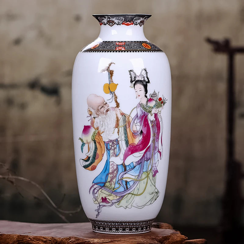 Jingdezhen Ceramic Vase Vintage Chinese Traditional Vases