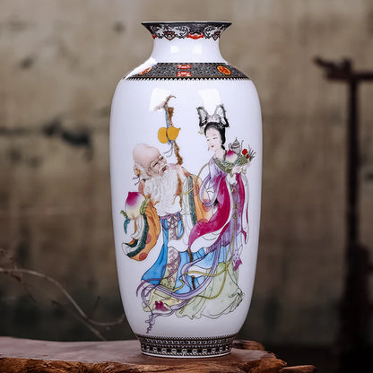 Jingdezhen Ceramic Vase Vintage Chinese Traditional Vases