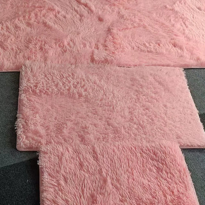 VIKAMA Silk wool Solid Colour Resistant Washable Rug