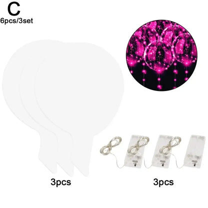 3set Transparent Led Balloons Light Up Balloons