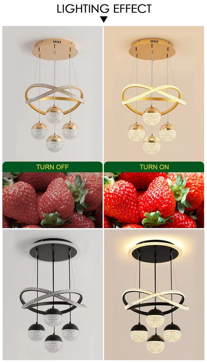 LED Lamp Dining Room Living Ring Dimmable Bedroom