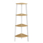 VASAGLE Corner Shelf Unit, 4-Tier Corner Shelf, Ladder Shelf for Living Room, Bookshelf or Plant Stand, Industrial Accent