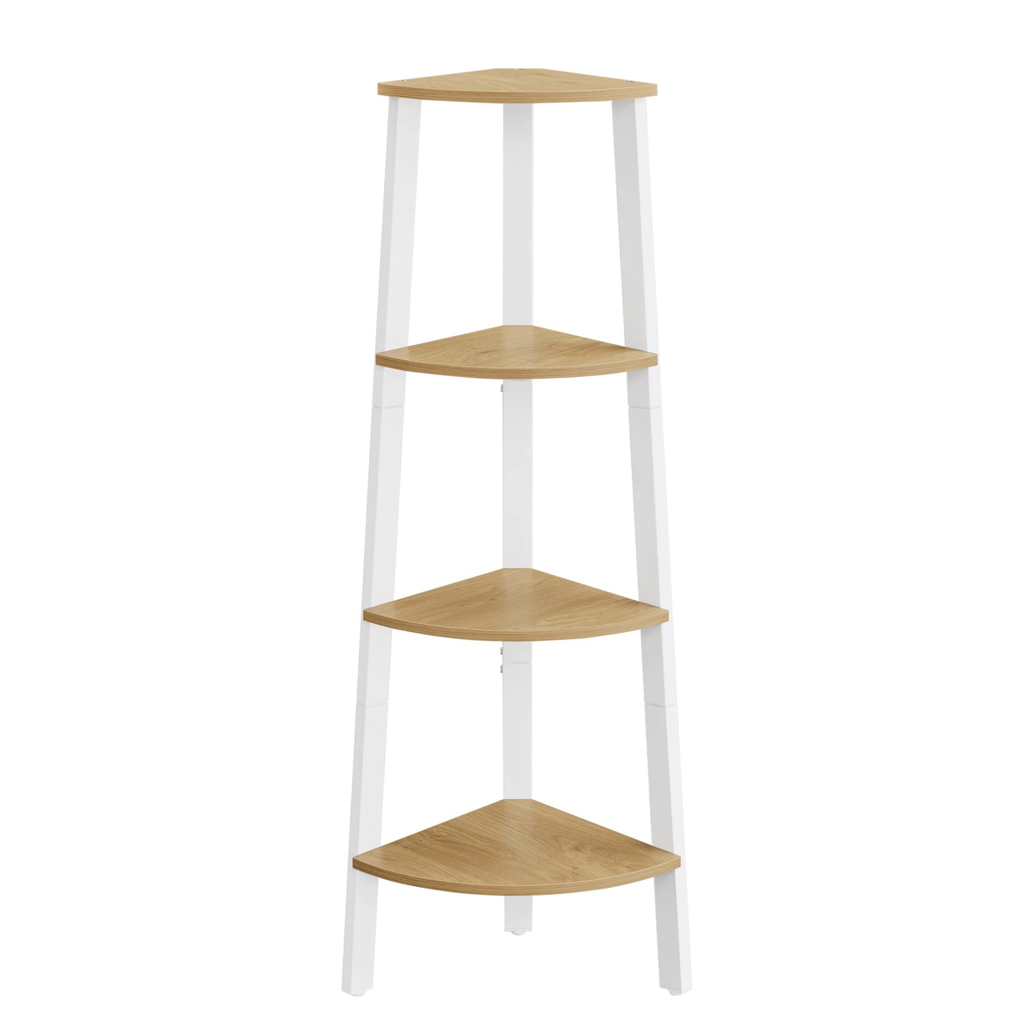 VASAGLE Corner Shelf Unit, 4-Tier Corner Shelf, Ladder Shelf for Living Room, Bookshelf or Plant Stand, Industrial Accent