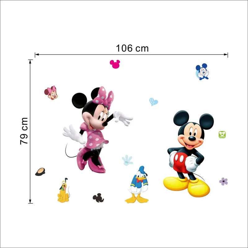 Cartoon Mickey Minnie Mouse Home Wall Stickers