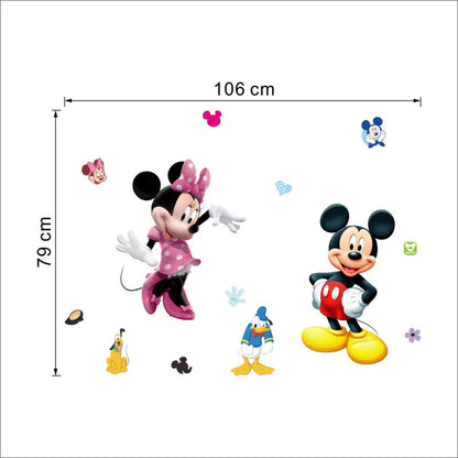 Cartoon Mickey Minnie Mouse Home Wall Stickers