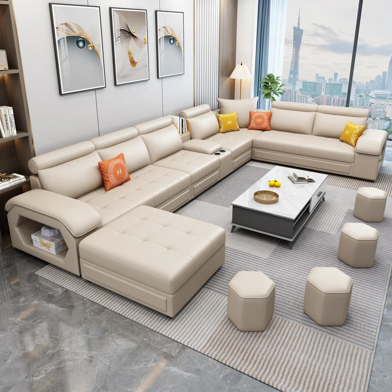 Simple and modern leave-in technology cloth sofa  living room