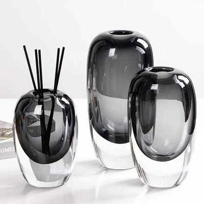 Transparent Glass Vase Crystal Flower Vase Modern Indoor