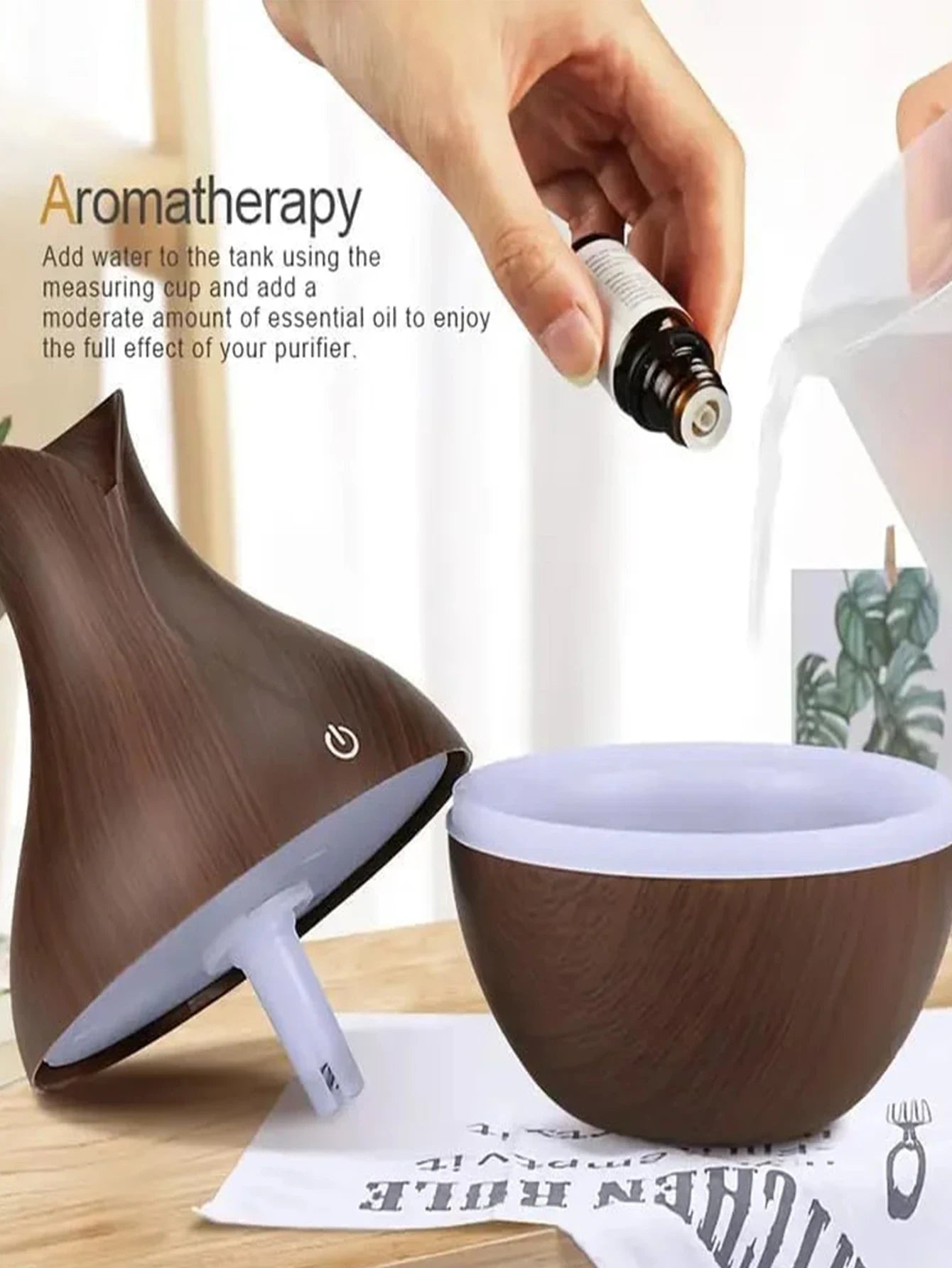 USB Electric  Wood Grain Aroma Diffuser