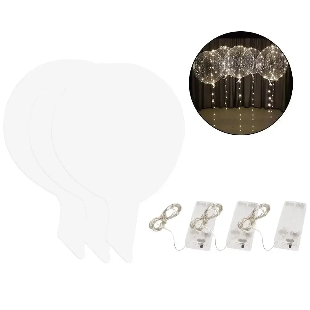 3set Transparent Led Balloons Light Up Balloons