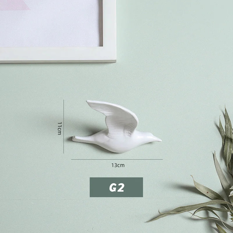 3D Ceramic Bird Swallows Creative Wall Hanging Sticker