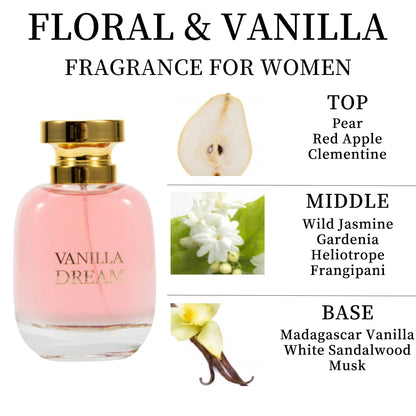 VANILLA DREAM Women's EDP 3.4 Ounce perfume for Women
