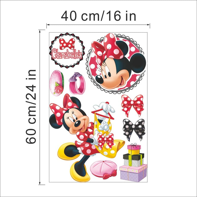 Cartoon Mickey Minnie Mouse Home Wall Stickers