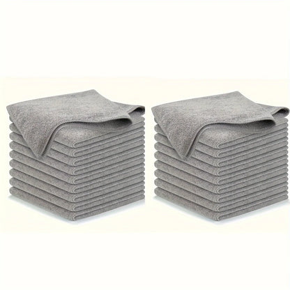 5/10/20pcs Kitchen Towel, Ultra-fine Fiber Light Gray Cleaning Cloth Set,