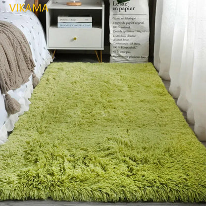 VIKAMA Silk wool Solid Colour Resistant Washable Rug