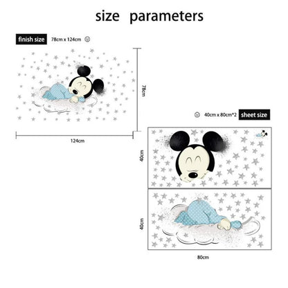 Cartoon Mickey Minnie Mouse Home Wall Stickers