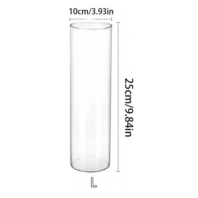 Glass Cylinder Vases Florals Container Flower Vase