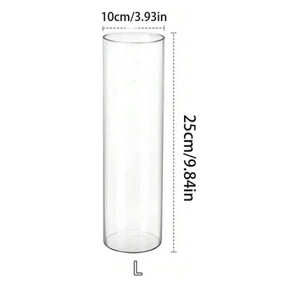 Glass Cylinder Vases Florals Container Flower Vase