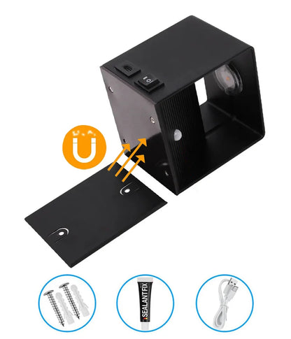 USB Rechargeable LED Wall Lamp With Motion Sensor Aluminium Interior Wall Light For Bedroom Corridor Stairs Loft Night lighting
