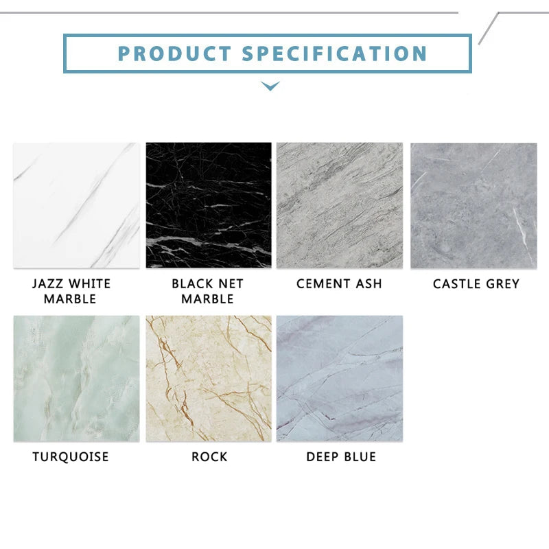 10/pcs PVC Imitation Marble Wall Self-adhesive Waterproof