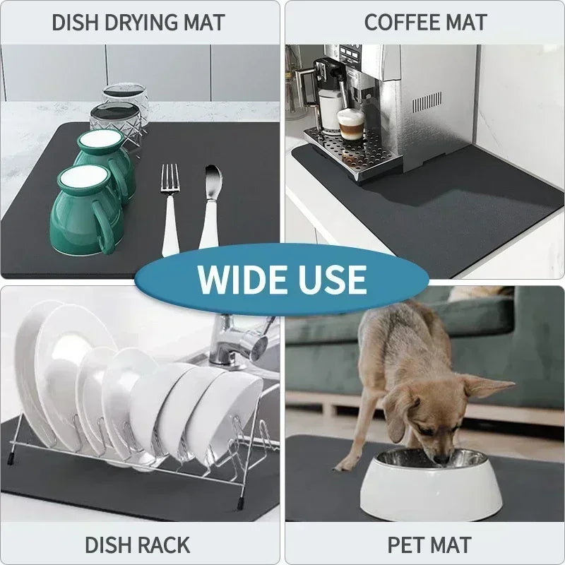 Alphabet Drain Pad Laundry Room  Absorbent Mat
