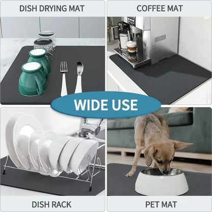 Alphabet Drain Pad Laundry Room  Absorbent Mat