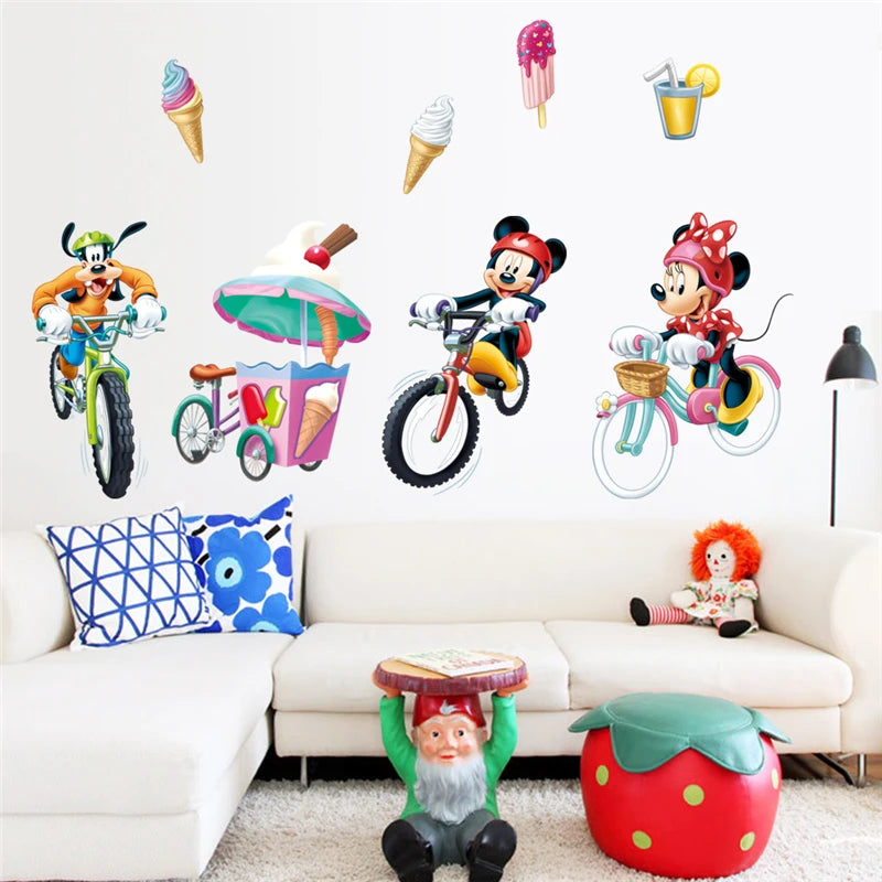 Cartoon Mickey Minnie Mouse Home Wall Stickers